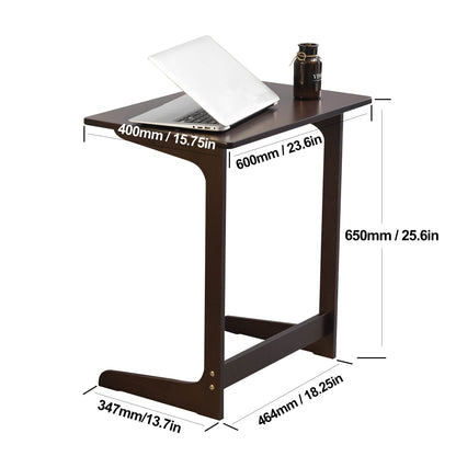 Forevich Bamboo Modern Tv Trays Table for Eating, Wood Couch Table End Snack Desk Sofa Side Table